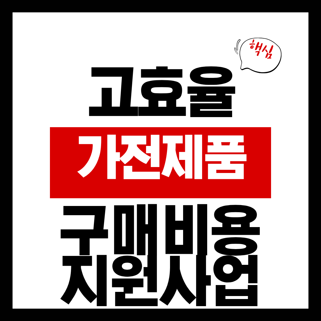 고효율 가전제품 구매비용 지원사업